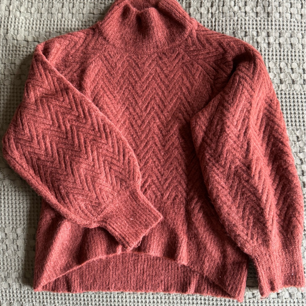Abercrombie & Fitch Burnt Orange Mockneck Sweater